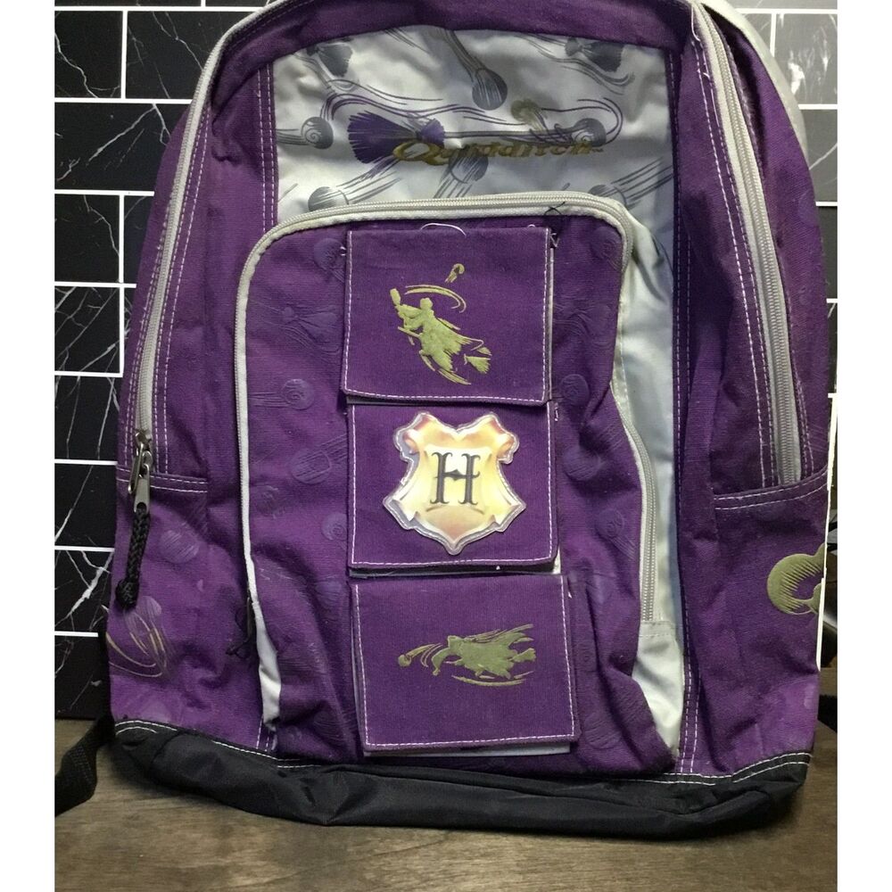 Harry Potter Quidditch Gryffindor Backpack – Purple, Black & Gold